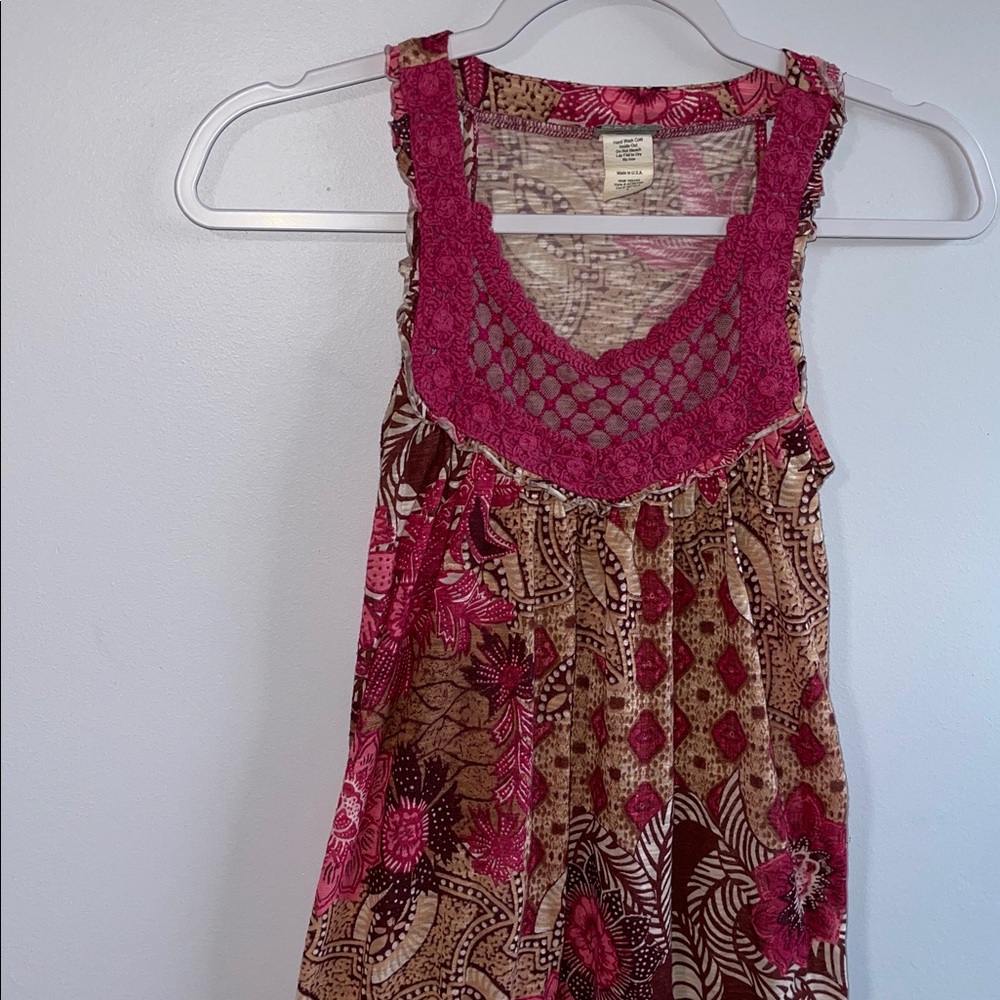 Vintage Made in USA Y2K DayTrip Multicolor Ruffle Top - Picture 4 of 6
